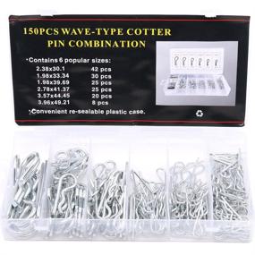 img 4 attached to Plated Cotter Assortment by Glarks - 150Pcs