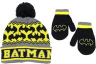 stay cozy with dc comics batman beanie winter hat and gloves cold weather set logo