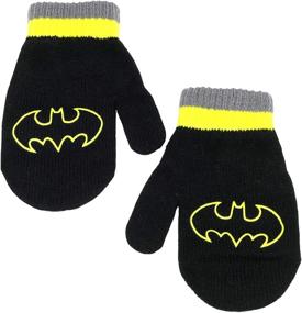 img 1 attached to Stay Cozy with DC Comics Batman Beanie Winter Hat and Gloves Cold Weather Set