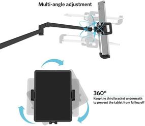 img 1 attached to 📱 Подставка Smatree для планшетов - вращающаяся на 360° и регулируемая по высоте | Совместима с смартфонами и планшетами от 4,7 до 12,9 дюймов: серия iPhone, iPad Pro/Mini/Air, Samsung Galaxy Tab, Surface Pro, eBook Reader