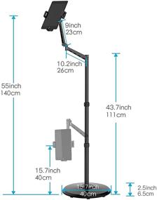 img 3 attached to 📱 Подставка Smatree для планшетов - вращающаяся на 360° и регулируемая по высоте | Совместима с смартфонами и планшетами от 4,7 до 12,9 дюймов: серия iPhone, iPad Pro/Mini/Air, Samsung Galaxy Tab, Surface Pro, eBook Reader