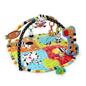 img 4 attached to Bright Starts Start Your Senses Safari Gym and Activity Playmat, Spots and Stripes, Ages Newborn + (Older Edition) (Discontinued by Manufacturer)