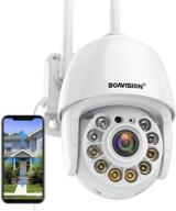boavision outdoor wireless wifi camera: 360° view, motion detection, auto tracking, two way talk, hd 1080p, full color night vision logo