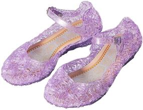 img 2 attached to YIBLBOX Princess Girls Queen Dress Up Cosplay Jelly Shoes for Kids Toddler Dance Party Sandals Mary Janes with Enhanced SEO