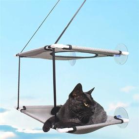 img 1 attached to SUPFAKE Cat Window Hammock Seat - Premium Cat Window Perch Bed with Powerful 🐱 Suction Cups - Breathable & Washable Mesh - Sturdy Frame - Supports up to 22 lbs