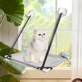 img 4 attached to SUPFAKE Cat Window Hammock Seat - Premium Cat Window Perch Bed with Powerful 🐱 Suction Cups - Breathable & Washable Mesh - Sturdy Frame - Supports up to 22 lbs