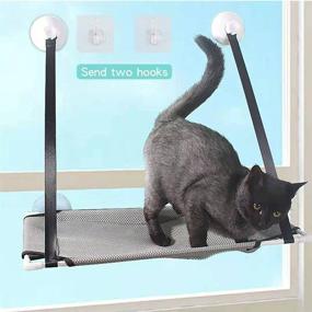 img 3 attached to SUPFAKE Cat Window Hammock Seat - Premium Cat Window Perch Bed with Powerful 🐱 Suction Cups - Breathable & Washable Mesh - Sturdy Frame - Supports up to 22 lbs