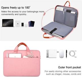 img 3 attached to 👜 180° Freely Open Laptop Briefcase Bag | HP Pavilion x360 14, Lenovo IdeaPad 14, Dell Inspiron 14, Acer Swift 3 14, 14-Inch Acer HP DELL Lenovo Chromebook 14 Notebook Waterproof Case by CaseBuy