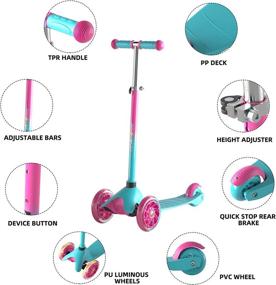 img 3 attached to YUFU Scooter Adjustable Activities Turquoise