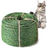 🐱 jspyfits cat natural sisal rope 7mm: premium durable unoiled twine for repairing, recovering or diy scratchers. 100% twisted thicker fiber hemp rope for cat trees and towers logo