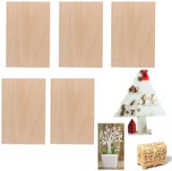 5-piece pack of 1.5mm 1/16 x 8 x 12 inch unfinished basswood wooden sheets: thin plywood for diy crafts, architectural model, mini house building, wooden plate model logo