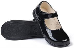 img 3 attached to 👠 Girls' Black Leather School Uniform Shoes by MK MATT KEELY - Mary Jane Style Princess Shoes for Leisure