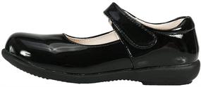 img 1 attached to 👠 Girls' Black Leather School Uniform Shoes by MK MATT KEELY - Mary Jane Style Princess Shoes for Leisure