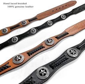 img 2 attached to Longhorn Western Embossed Leather Men's Accessories 🤠 and Belts - Premium Quality for Stylish Outfits
