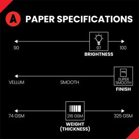 img 2 attached to Accent Opaque White 80lb Cardstock Paper - 8.5” x 11”, 216gsm - 250 Sheets 1 Ream - Premium Super Smooth Heavy Cardstock Printer Paper for Ink Heavy Invitations, Cards, Menus, Images and More - 121947R