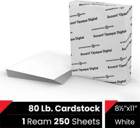 img 3 attached to Accent Opaque White 80lb Cardstock Paper - 8.5” x 11”, 216gsm - 250 Sheets 1 Ream - Premium Super Smooth Heavy Cardstock Printer Paper for Ink Heavy Invitations, Cards, Menus, Images and More - 121947R