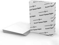 accent opaque white 80lb cardstock paper - 8.5” x 11”, 216gsm - 250 sheets 1 ream - premium super smooth heavy cardstock printer paper for ink heavy invitations, cards, menus, images and more - 121947r logo