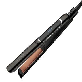 img 4 attached to 🔥 1 inch Copper + Ceramic Digital Flat Iron by REVLON