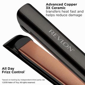 img 1 attached to 🔥 1-дюймовое железо для выпрямления волос из меди и керамики от REVLON