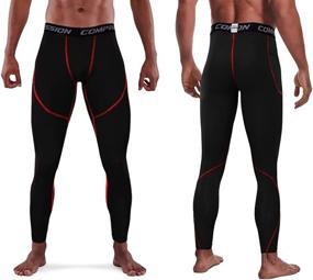 img 3 attached to 🏃 Milin Naco Men's Compression Pants: Ideal Running Leggings for Sports and Yoga with Added Pocket