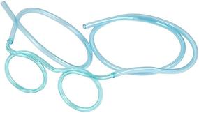 img 3 attached to 12-Pack Silly Straw Glasses - Flexible Novelty Eyeglass Frames with Drinking Straw, Perfect 🥤 for Birthdays, Bridal Showers, Party Supplies, Favors, Game Ideas - Assorted Colors (Set of 4)