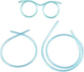 img 2 attached to 12-Pack Silly Straw Glasses - Flexible Novelty Eyeglass Frames with Drinking Straw, Perfect 🥤 for Birthdays, Bridal Showers, Party Supplies, Favors, Game Ideas - Assorted Colors (Set of 4)