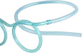 img 1 attached to 12-Pack Silly Straw Glasses - Flexible Novelty Eyeglass Frames with Drinking Straw, Perfect 🥤 for Birthdays, Bridal Showers, Party Supplies, Favors, Game Ideas - Assorted Colors (Set of 4)