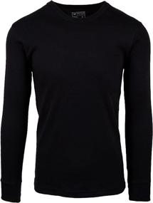 img 3 attached to AMERICAN ACTIVE Men's 3 Pack of 100% Cotton Fleece Lined Long Sleeve Thermal Base Layer Crew Neck Shirts