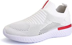 img 4 attached to 👟 Ultimate Perforated Comfort: Lightweight Athletic Standing Men's Shoes