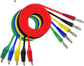 img 3 attached to 🚗 CHPOWER Car Repair Test Leads Set: 20PCS Banana Plug to Copper Alligator Clip with Back Probe Pin Probes - Ideal for Automotive Testing and Car Repairing, 5 Colors Included