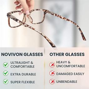 img 1 attached to 👓 5 Pack Blue Light Blocking Reading Glasses by NOVIVON - Readers for Women/Men