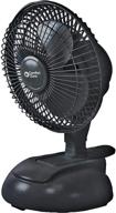 🌬️ stay cool anywhere with comfort zone cz6xmbk 2-speed 6-inch clip fan – black logo