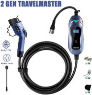 🔌 efficient & versatile: mustart travelmaster level 2 portable ev charger with intelligent plug identification & auto-adjust max.safe current - 15a/25a/32a (2nd gen, 25ft cable) logo