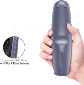 img 1 attached to 📺 Fintie Silicone Protective Case for LG AN-MR600/AN-MR650/AN-MR18BA/AN-MR19BA/AN-MR20GA TV Remote Control - Lavender Gray, Anti-Slip, Anti-Lost, Magic Remote Cover Skin Holder Sleeve Protector