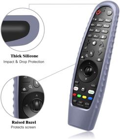 img 2 attached to 📺 Fintie Silicone Protective Case for LG AN-MR600/AN-MR650/AN-MR18BA/AN-MR19BA/AN-MR20GA TV Remote Control - Lavender Gray, Anti-Slip, Anti-Lost, Magic Remote Cover Skin Holder Sleeve Protector