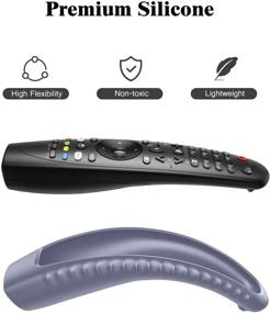 img 3 attached to 📺 Fintie Silicone Protective Case for LG AN-MR600/AN-MR650/AN-MR18BA/AN-MR19BA/AN-MR20GA TV Remote Control - Lavender Gray, Anti-Slip, Anti-Lost, Magic Remote Cover Skin Holder Sleeve Protector