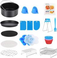 🍳 complete 17-piece air fryer accessory set with recipe cookbook - compatible with growise, phillips, cozyna, fits 3.2qt - 5.8qt air fryers, 7in deep fryer accessories logo