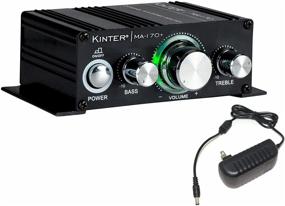 img 4 attached to 🔊 Kinter MA170+ 2-Channel Auto Home Cycle Arcade DIY Mini Amplifier - 18W, Bass Treble, RCA Input, Black - Includes 12V 3A Power Supply