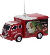 🚚 coca-cola truck with silver wreath: festive christmas ornament by kurt adler logo