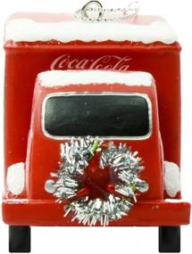 img 1 attached to 🚚 Coca-Cola Truck with Silver Wreath: Festive Christmas Ornament by Kurt Adler