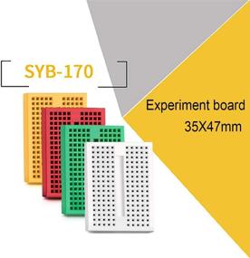 img 1 attached to Набор маленькой платы DaFuRui: 170 точек соединения, 12 штук мини-беспайковая плата с клеящейся задней стороной - идеально подходит для маленьких DIY-комплектов и проектов Arduino (6 цветов)