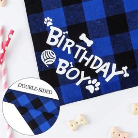 img 3 attached to 🐶 TCBOYING Dog Birthday Party Supplies: Boy Bandana Triangle Hat, Scarfs, Flag Balloon, Bow Tie, Number Decorations - Ultimate Doggie Birthday Party Set!