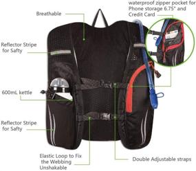 img 2 attached to NICETREES Hydration Lightweight Vest Pack Backpack: Stay Hydrated on Your Outdoor Adventures!