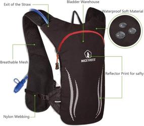 img 3 attached to NICETREES Hydration Lightweight Vest Pack Backpack: Stay Hydrated on Your Outdoor Adventures!