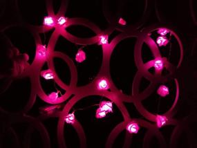 img 3 attached to 🌹 Fantasee - Pink LED Rose Flower String Lights, Battery Operated Décor Lights for Wedding Proposal, Home Room Party, Birthday Festival, Indoor Outdoor Decorations, 6.6ft 20 LEDs