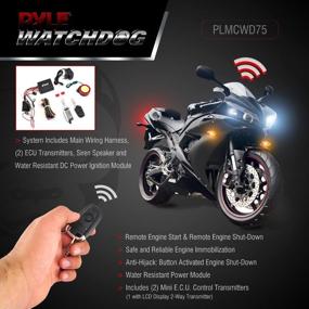img 4 attached to 🏍️ Pyle Upgraded WatchDog Motorcycle Alarm - Enhanced Anti-Theft Security System - Auto-Rearm Remote Start ECU Transmitter - High-Power Speaker - PLMCWD75