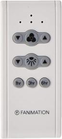 img 1 attached to 🔘 Gray White/Black Fanimation CR500 Ceiling Remote with Receiver - Non-Reversing Fan Speed