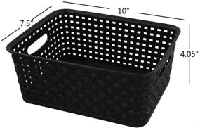 img 2 attached to 📦 Set of 6 Xowine Black Plastic Storage Baskets