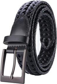 img 4 attached to 👔 Belt Lavemi Leather Braided 35 2828 2: The Ultimate Men's Accessory for Classic Belts