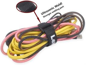 img 2 attached to Lekou 20 Pack Adjustable Cable Strap: Effective Wire Management with Multipurpose Hook and Loop Ties